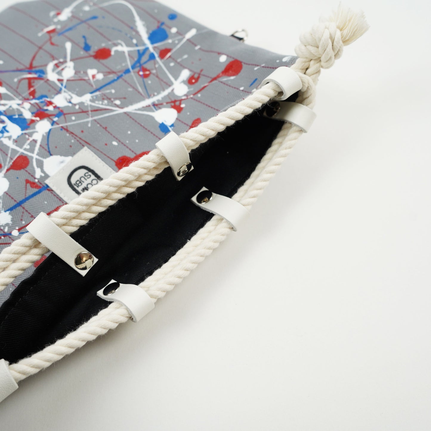 COMUSUBI / COMUSUBI BAG ”Coke Stripe with Splash” -Gray-