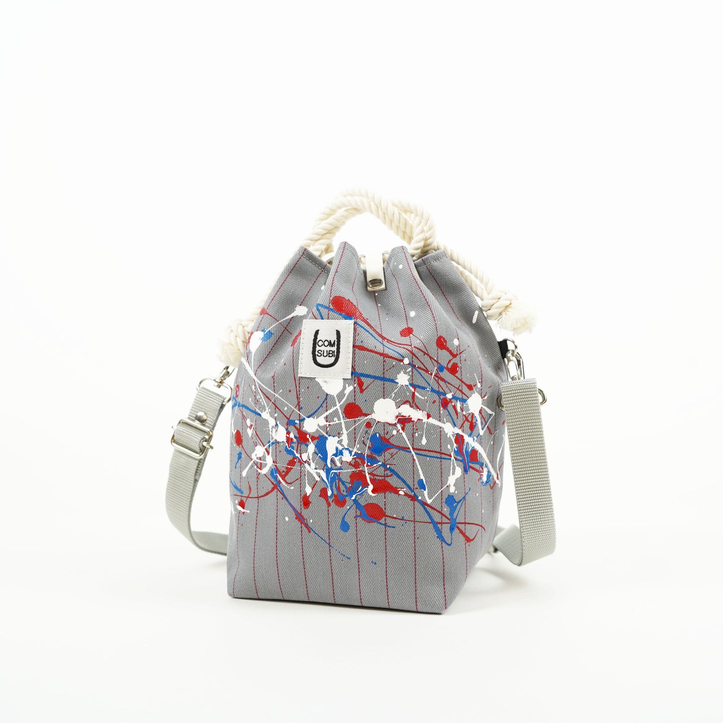 COMUSUBI / COMUSUBI BAG ”Coke Stripe with Splash” -Gray-