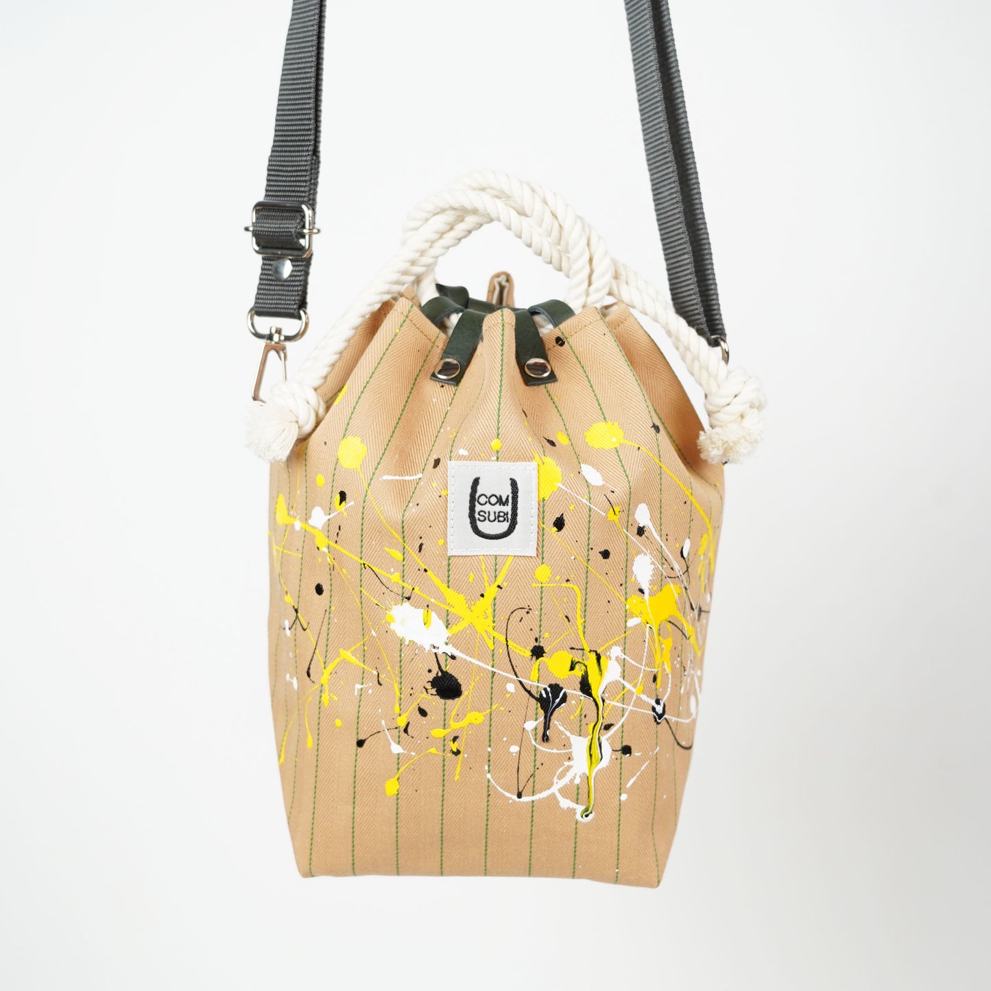 COMUSUBI / COMUSUBI BAG ”Coke Stripe with Splash” -Beige-