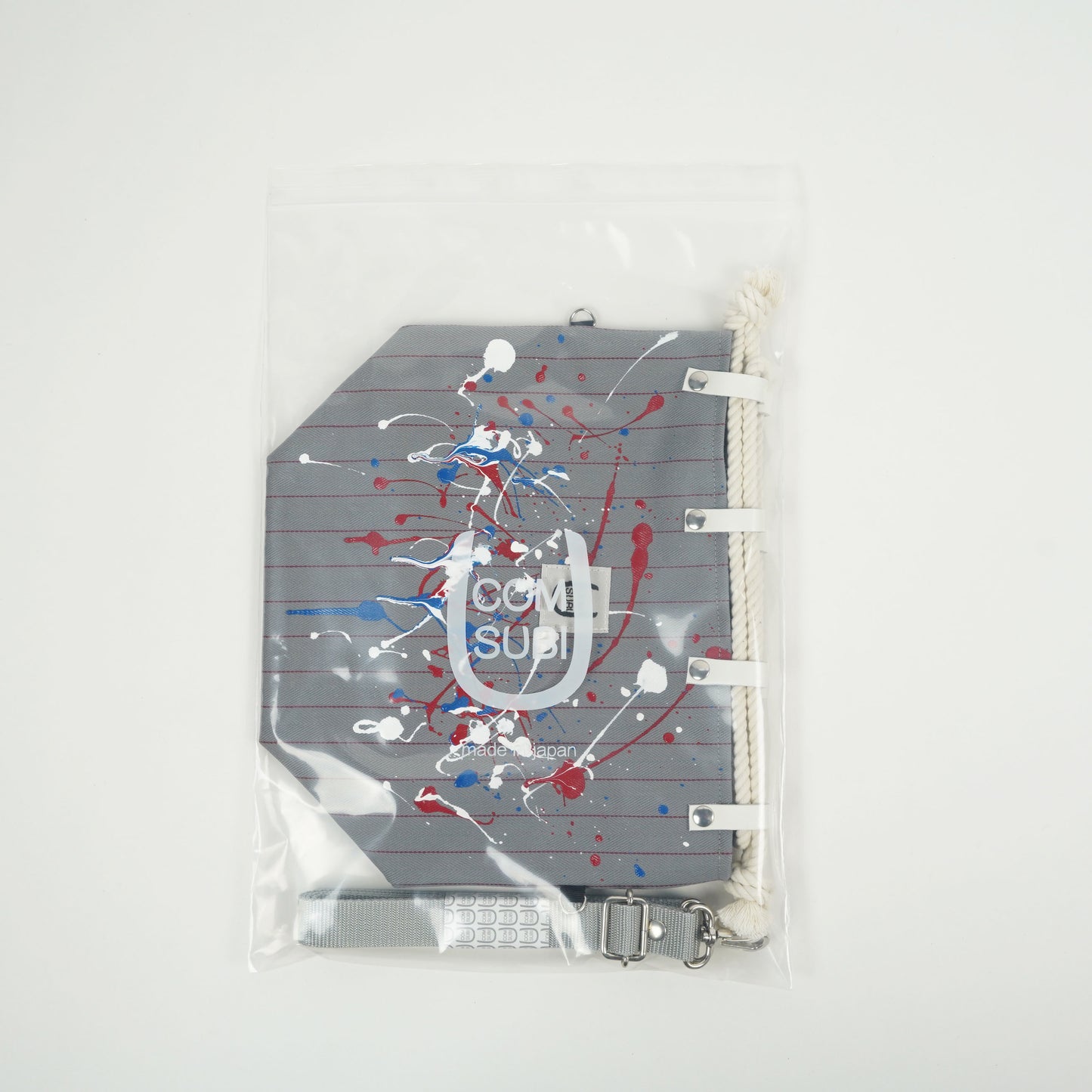 COMUSUBI / COMUSUBI BAG ”Coke Stripe with Splash” -Gray-