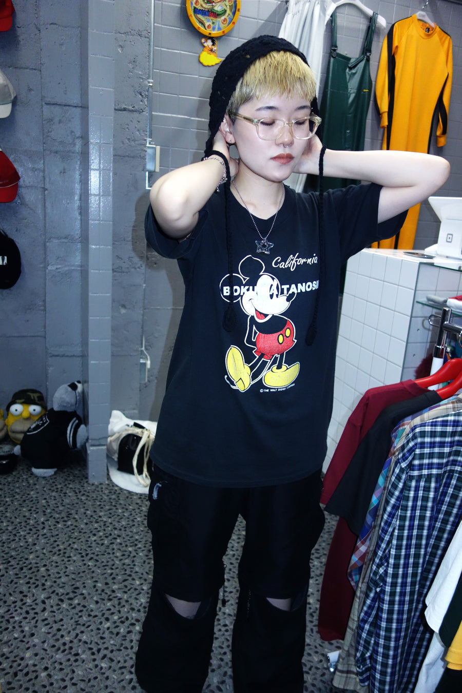 BOKU HA TANOSII / BOKUTANO on USED ”Micky Mouse” Black