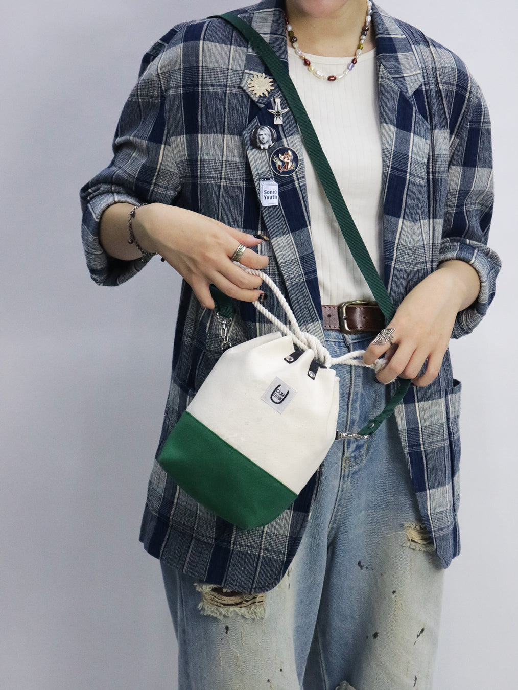 COMUSUBI / COMUSUBI BAG ”Leather” -Vanilla-