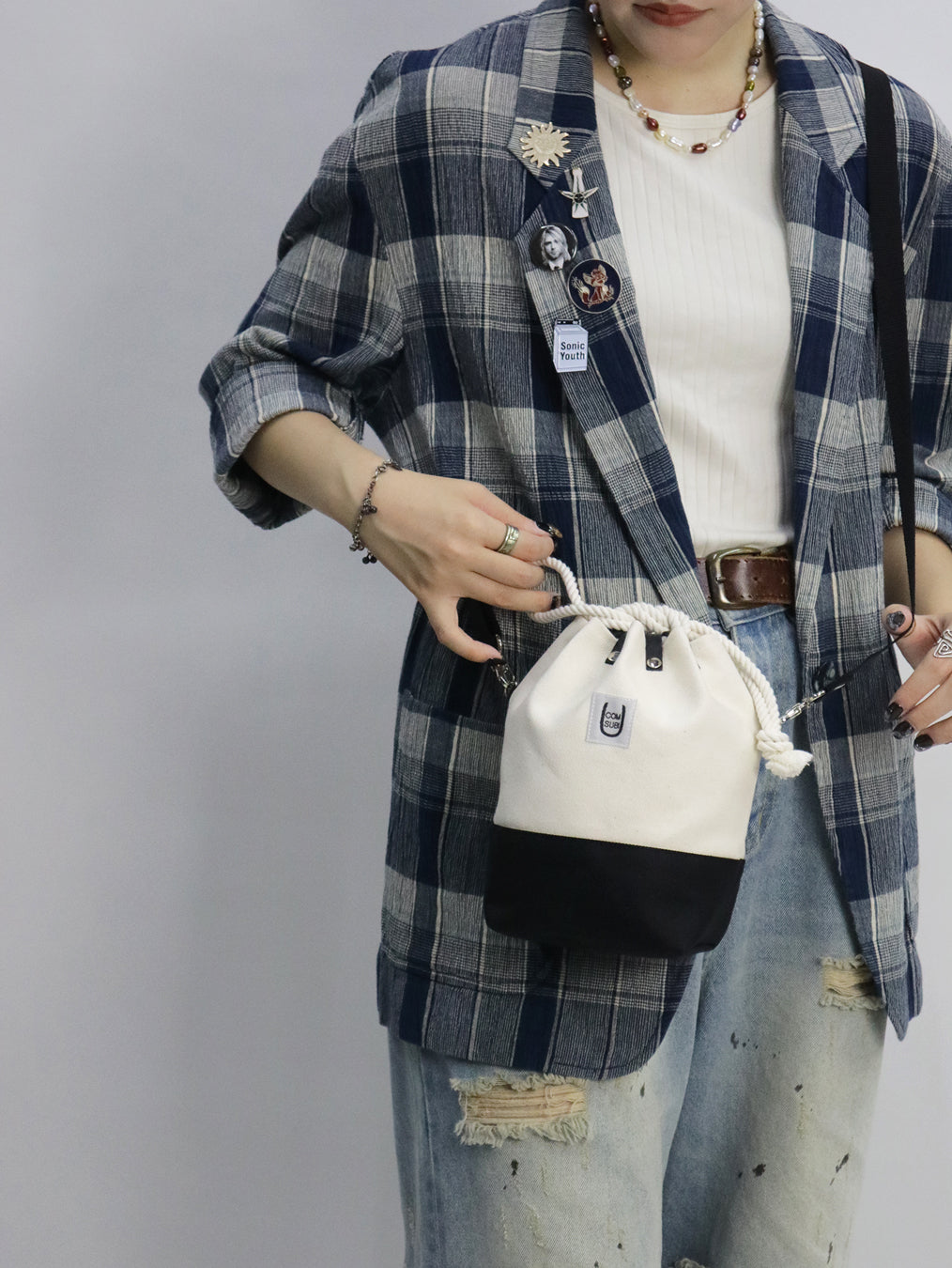 COMUSUBI / COMUSUBI BAG ”Leather” -Vanilla-