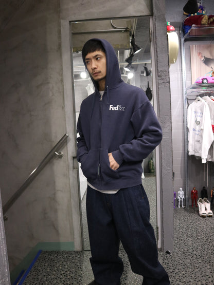 90's FedEx Full Zip Hoodie "Good Fade"