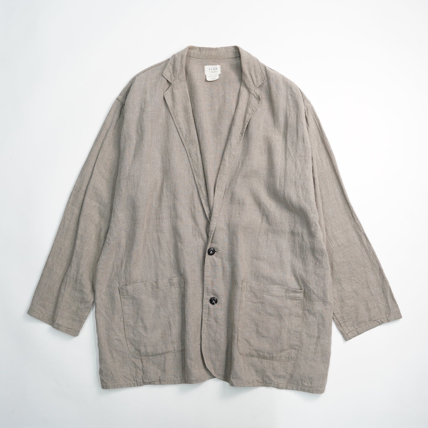 80's FLAX Linen Half Coat