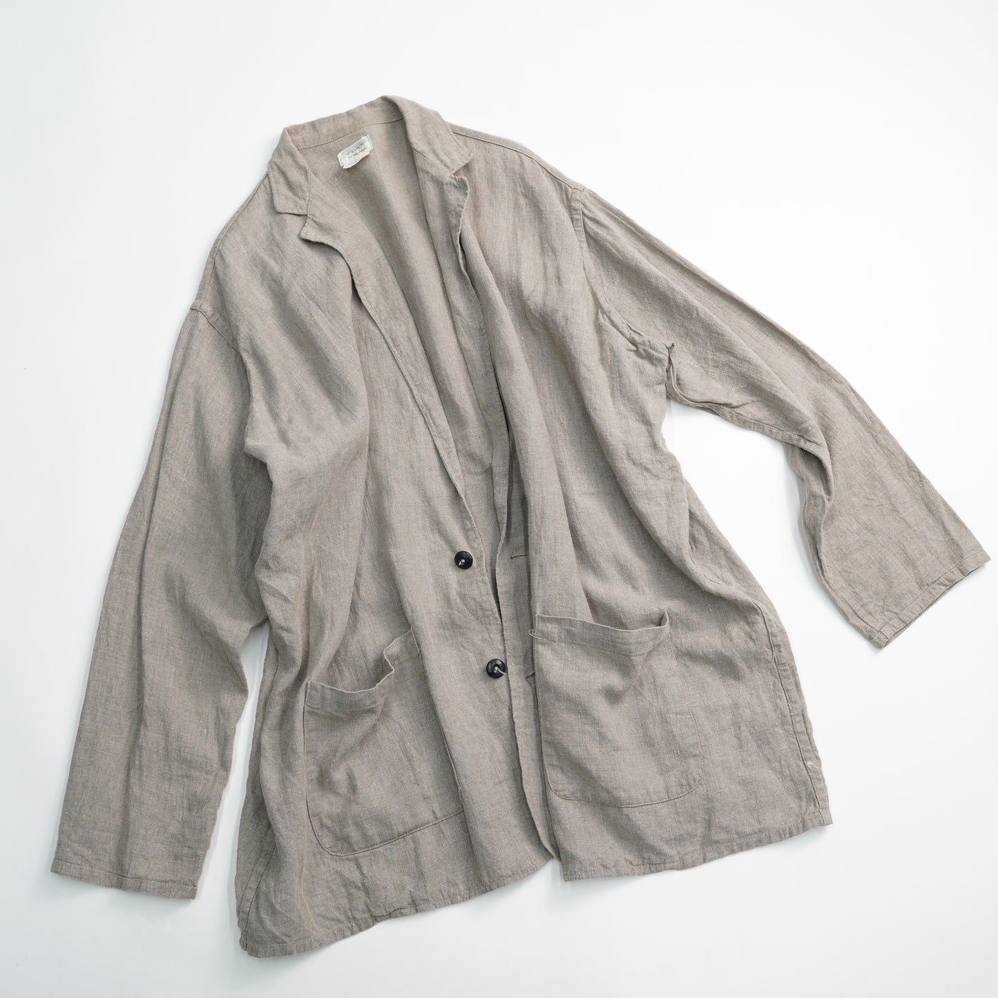 80's FLAX Linen Half Coat