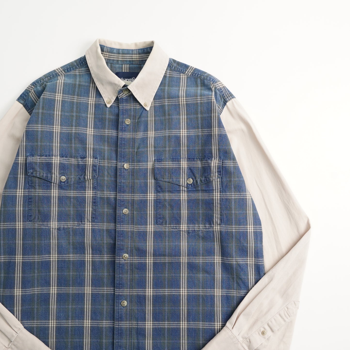 80~90's Wrangler Switching Pattern L/S Shirts