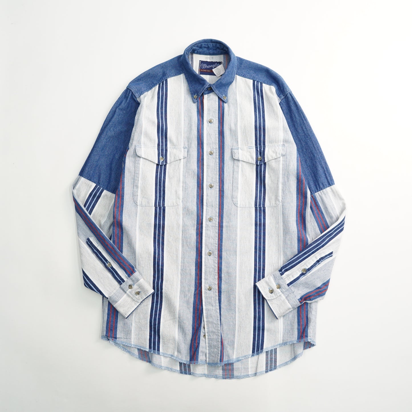 80~90's Wrangler Switching Pattern L/S Shirts