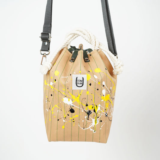 COMUSUBI / COMUSUBI BAG ”Coke Stripe with Splash” -Beige-