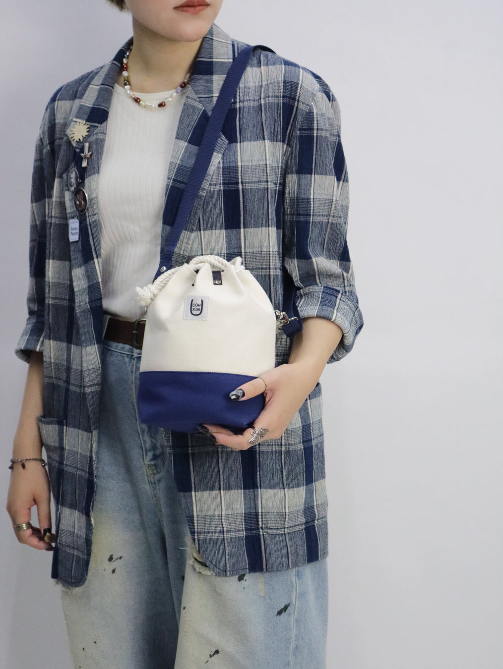 COMUSUBI / COMUSUBI BAG ”L.L.B” -Navy-