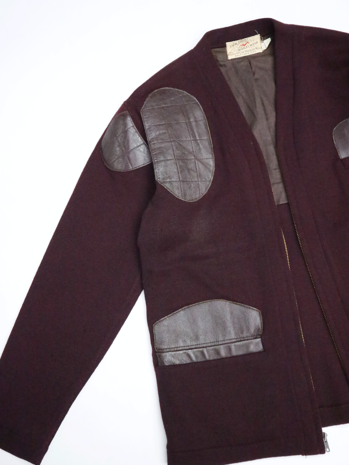 40~50's UTAH Woolen Mills Shooting Knit Cardigan