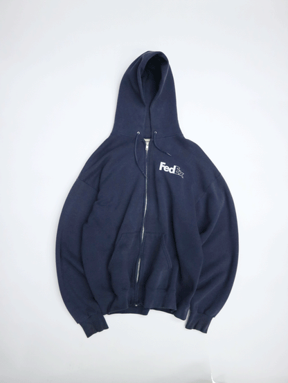 90's FedEx Full Zip Hoodie "Good Fade"