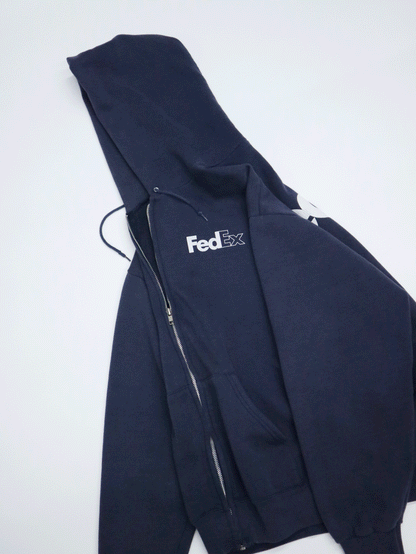 90's FedEx Full Zip Hoodie "Good Fade"