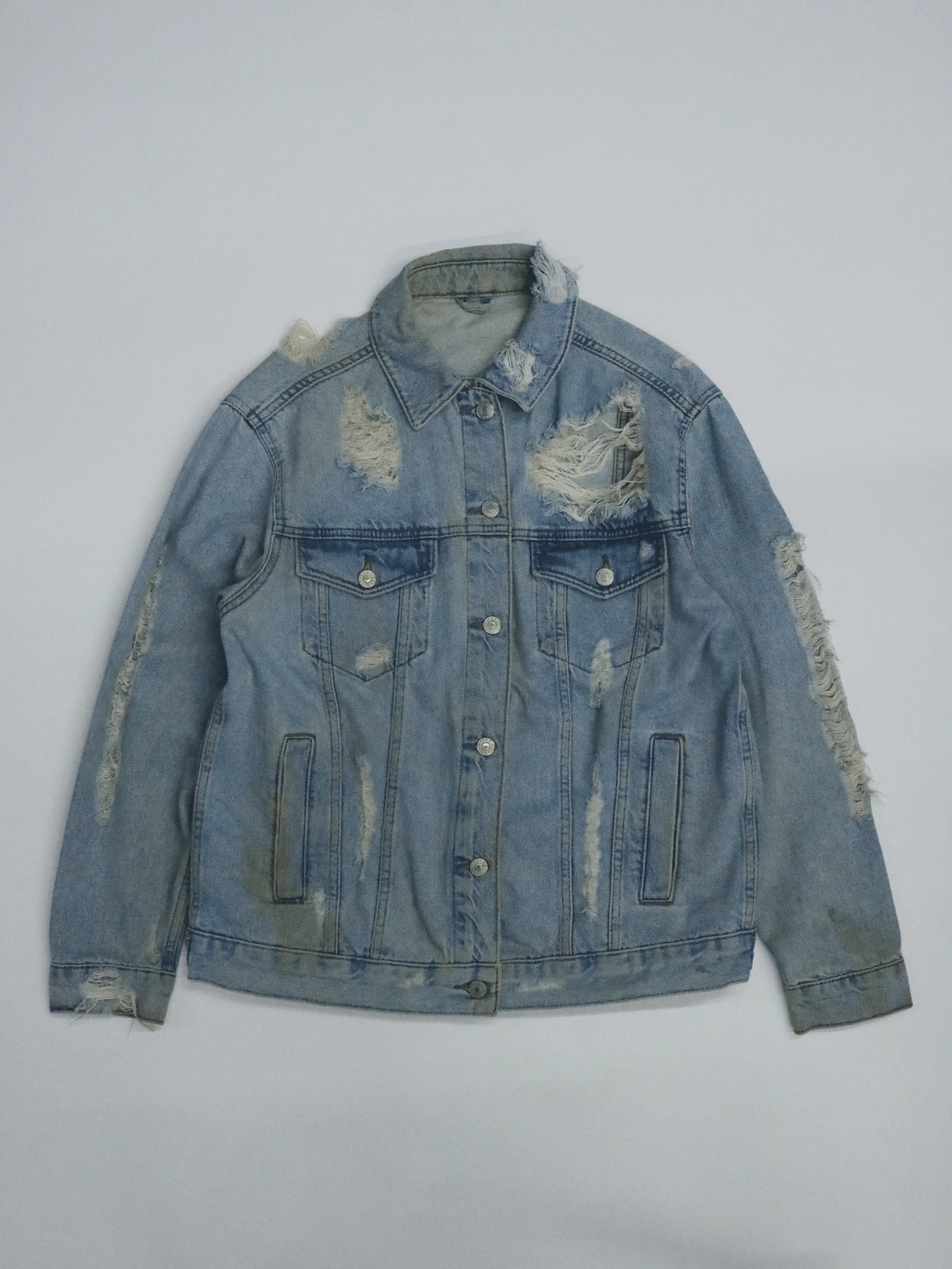 TOP SHOP Distressed Effect Denim Jacket