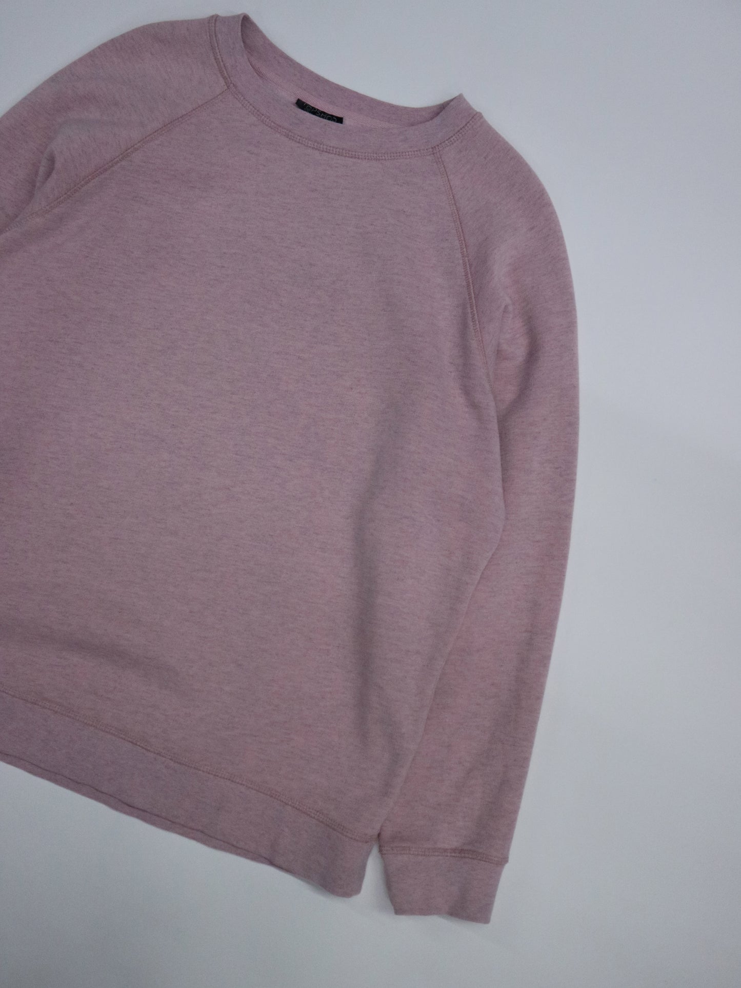 TOP SHOP Heather Pink Crew Sweat