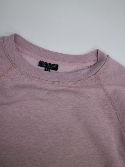 TOP SHOP Heather Pink Crew Sweat