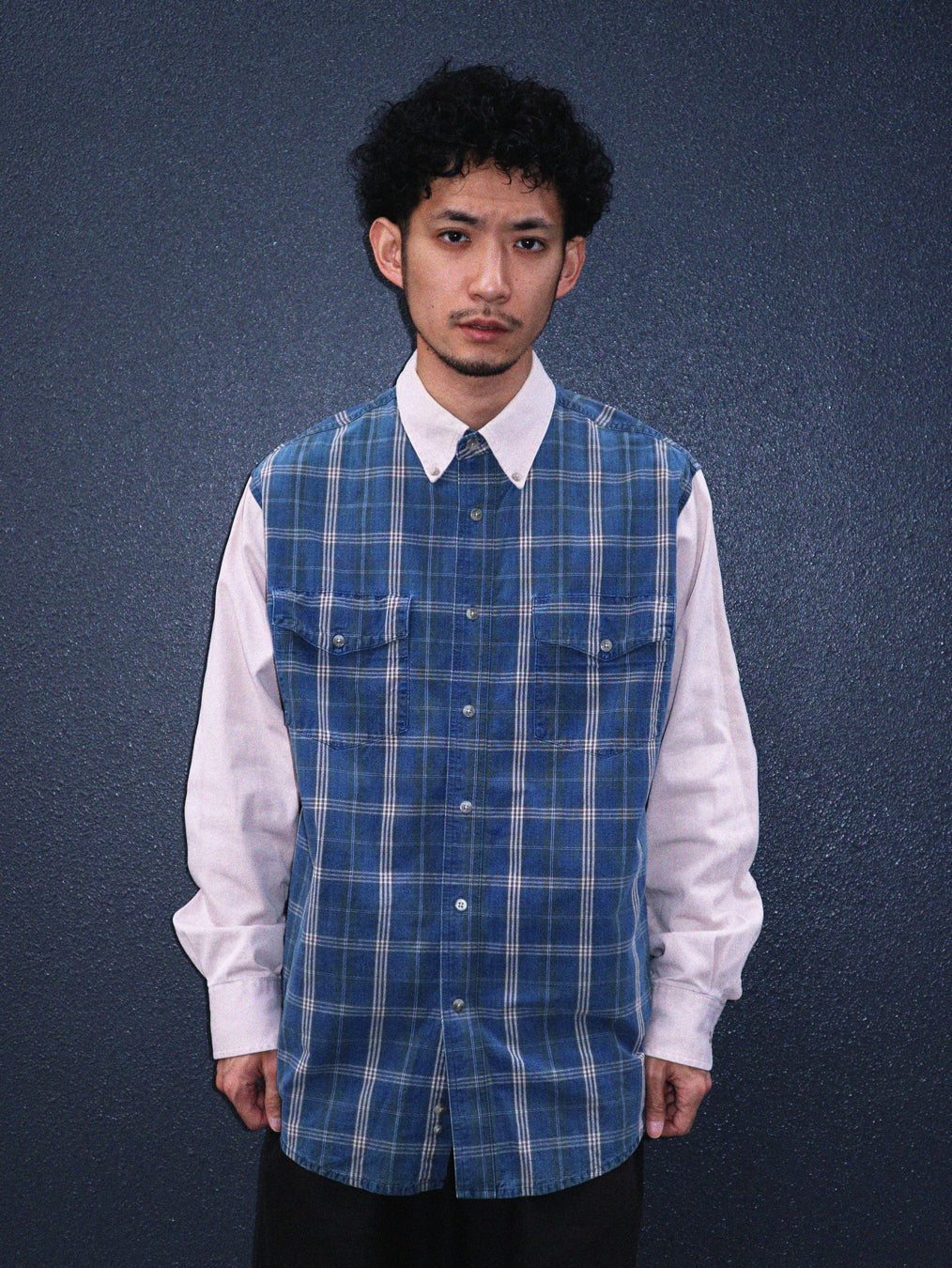 80~90's Wrangler Switching Pattern L/S Shirts