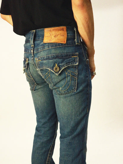 00's True Religion Denim Flare Pants